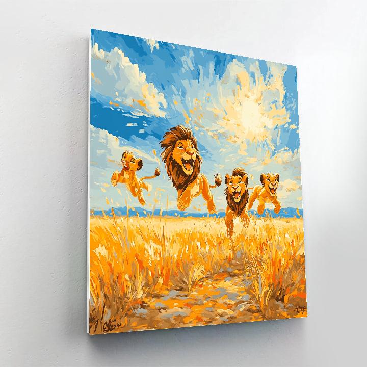 Simba And Friends’ Savanna Adventure - Disney Inspired Paint by numbers art