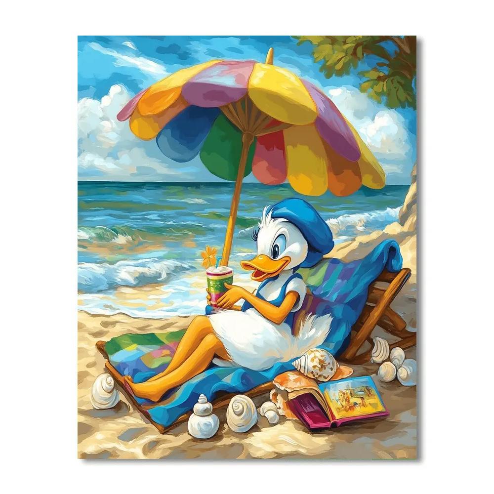 Daisy Duck’s Beach Day - Disney Inspired Painting by numbers kit