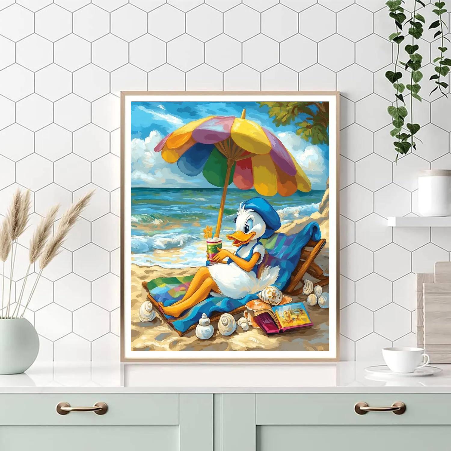 Daisy Duck’s Beach Day - Disney Inspired Painting by numbers kit