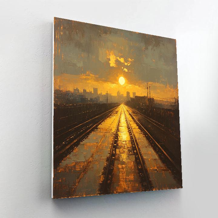 J M W Turner Inspired Rain Steam City paint by color