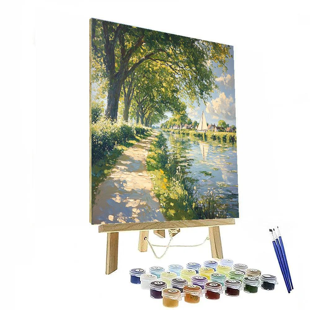 John Constable Inspired Mill Pond Breeze paint by numbers