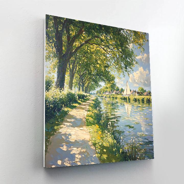 John Constable Inspired Mill Pond Breeze paint by numbers