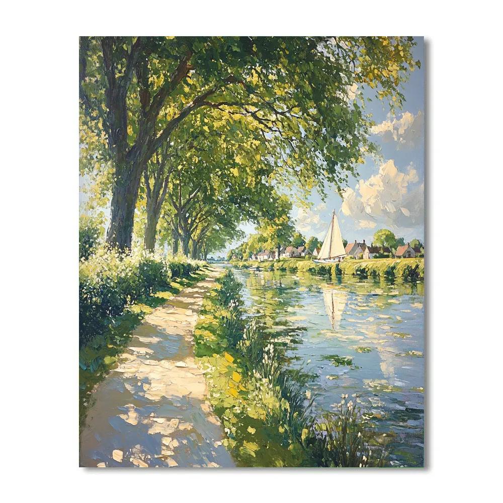 John Constable Inspired Mill Pond Breeze paint by numbers