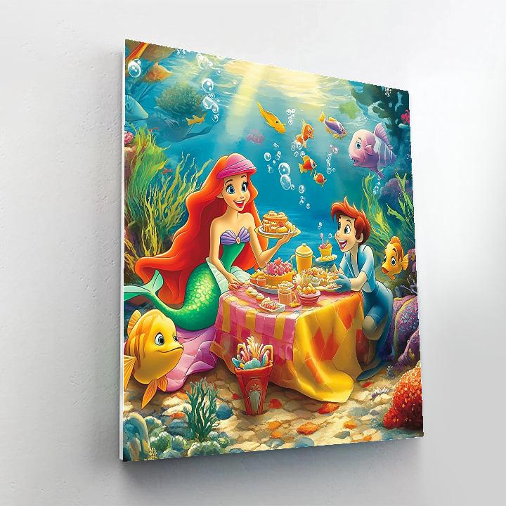 Ariel’s Underwater Picnic - Disney Inspired Painting by numbers kit