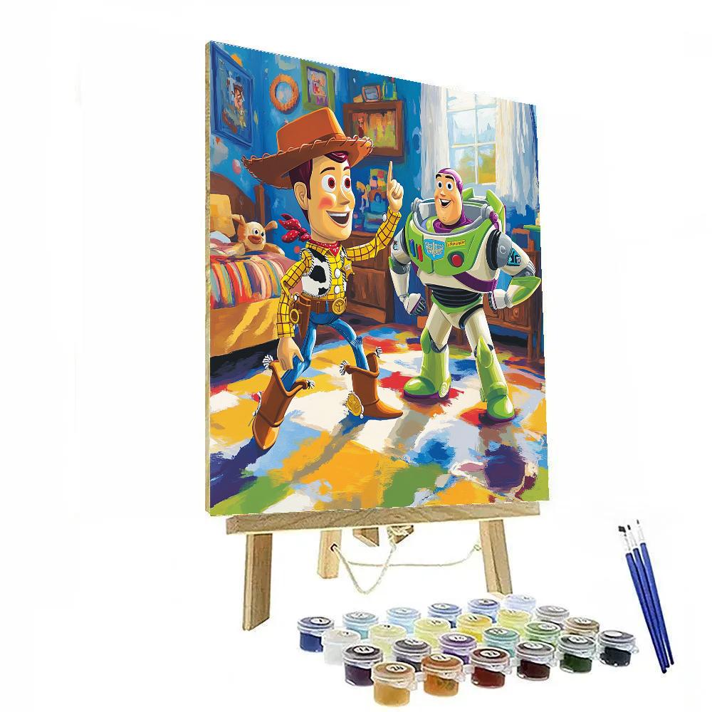 Woody And Buzz’s Toy Adventure - Disney Inspired paint by numbers