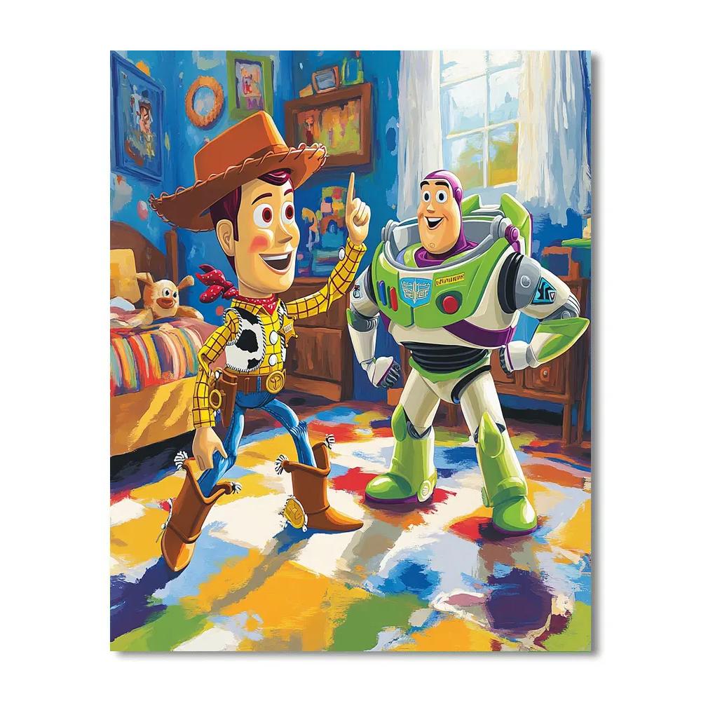Woody And Buzz’s Toy Adventure - Disney Inspired paint by numbers