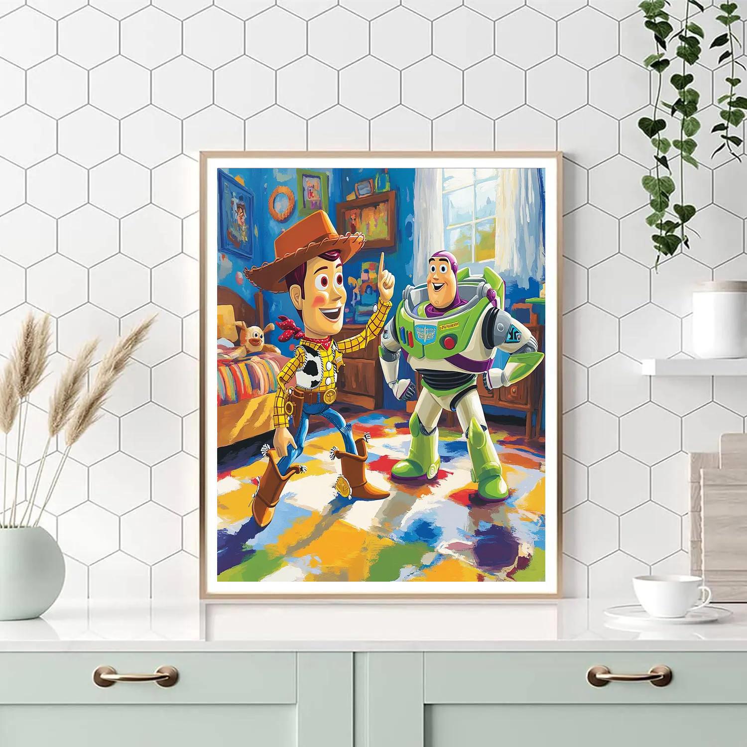 Woody And Buzz’s Toy Adventure - Disney Inspired paint by numbers