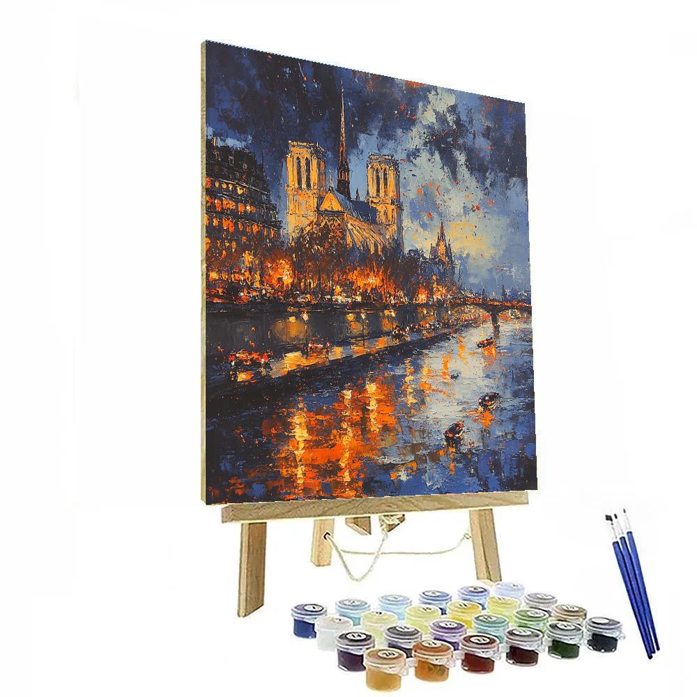 Oskar Kokoschka Inspired Storm Over Cathedral Painting by numbers kit