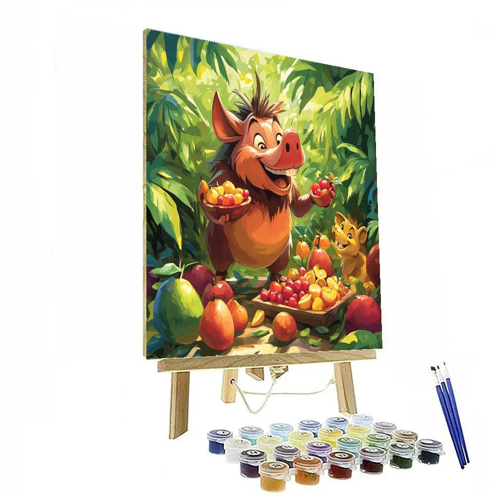 Pumbaa’s Jungle Feast - Disney Inspired paint by numbers