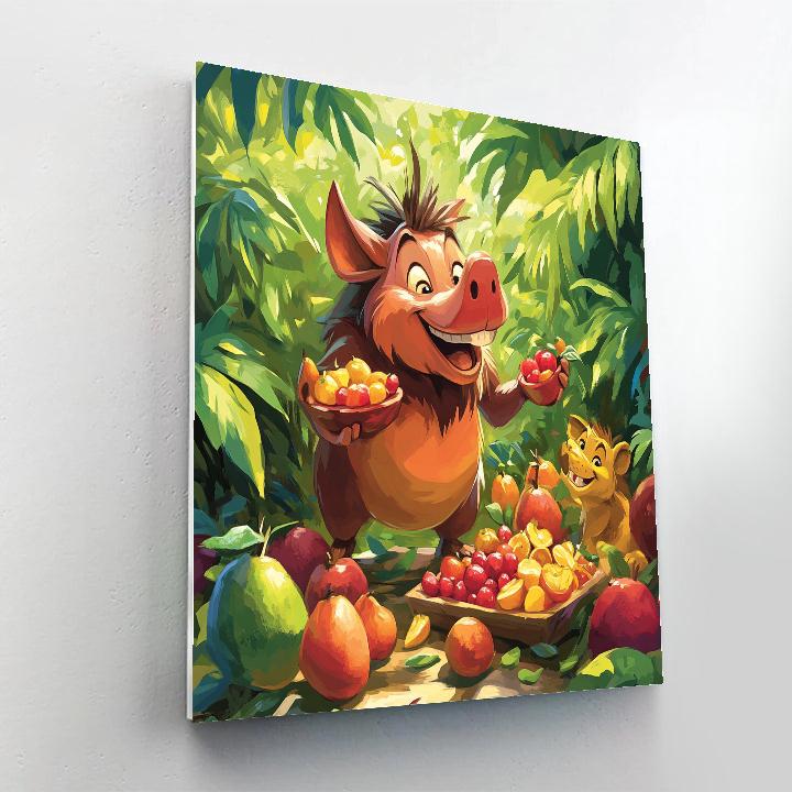 Pumbaa’s Jungle Feast - Disney Inspired paint by numbers
