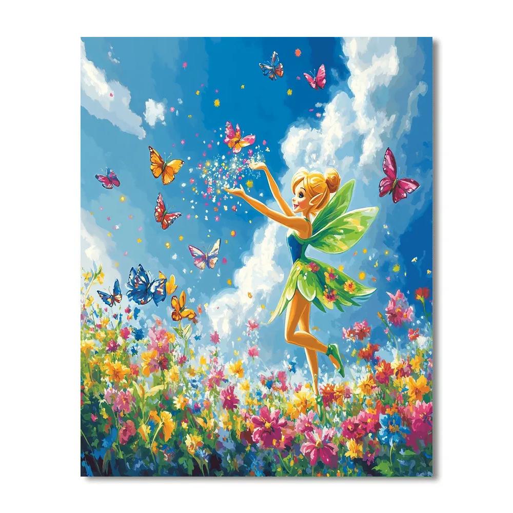 Tinker Bell’s Flower Garden - Disney Inspired painting number kit