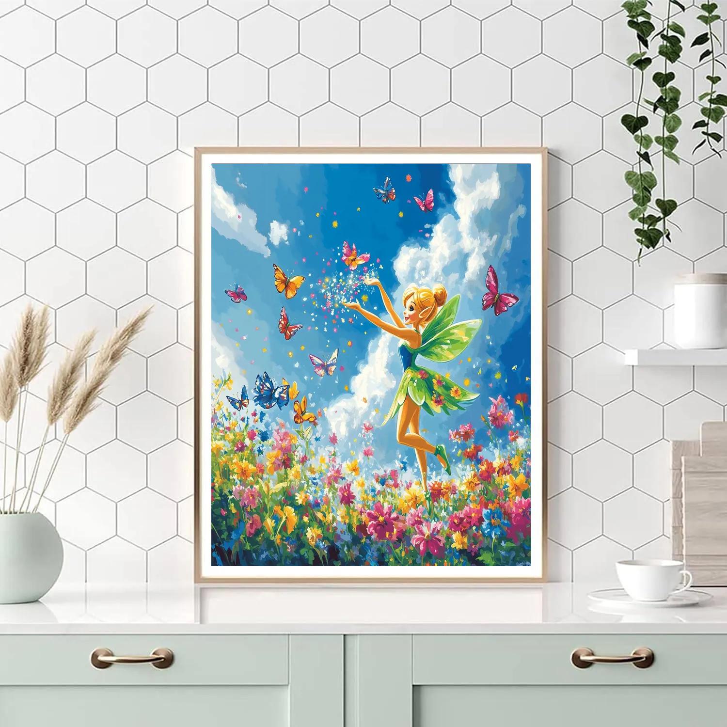 Tinker Bell’s Flower Garden - Disney Inspired painting number kit