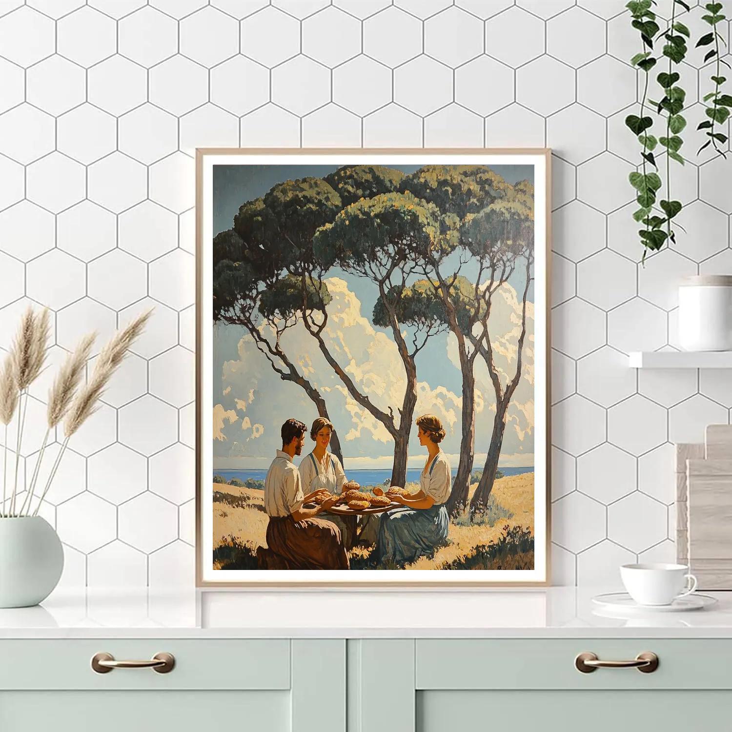 Nicolas Poussin Inspired Arcadia Picnic DIY paint by numbers