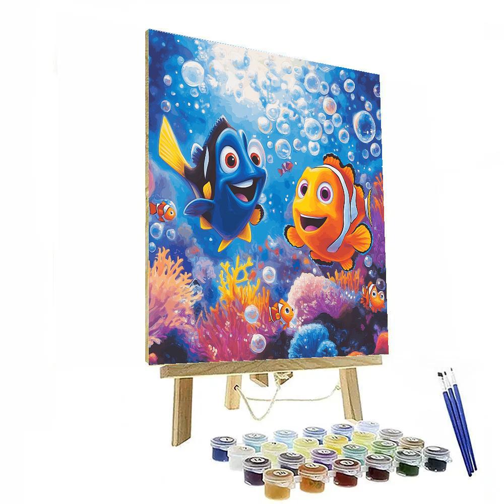 Nemo And Dory’s Underwater Race - Disney Inspired paint by color