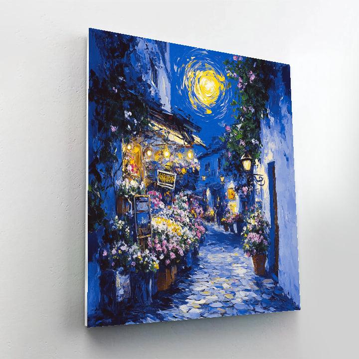 Van Gogh Inspired Sunflower Street DIY paint by numbers