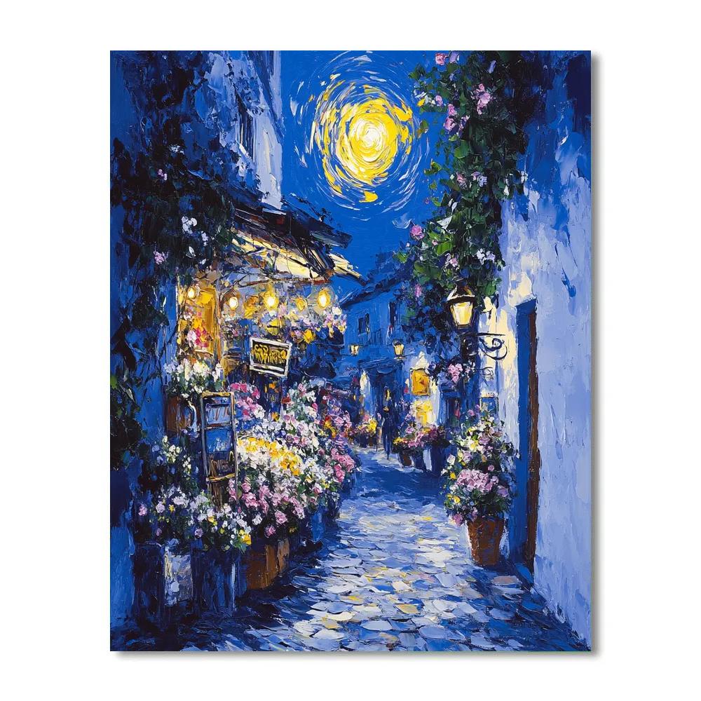 Van Gogh Inspired Sunflower Street DIY paint by numbers