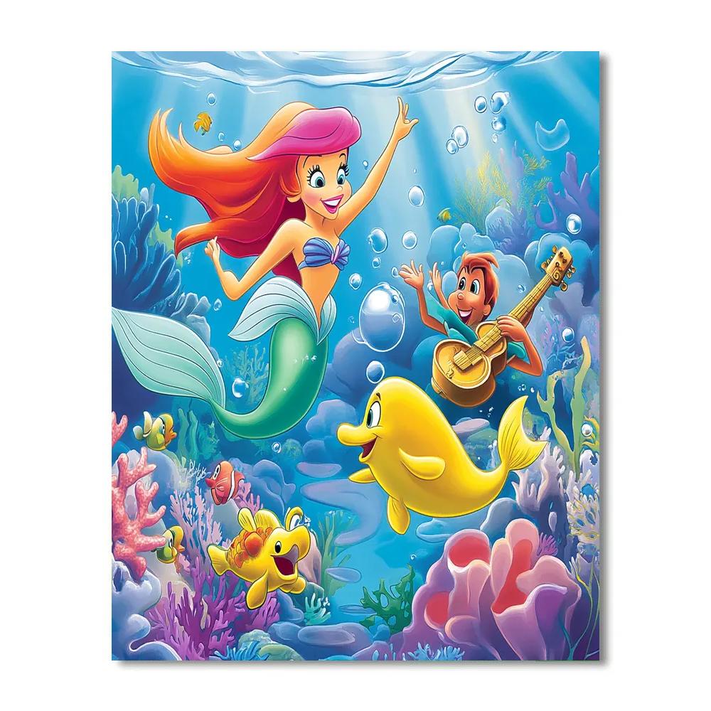 Ariel’s Musical Concert - Disney Inspired Painting by numbers kit