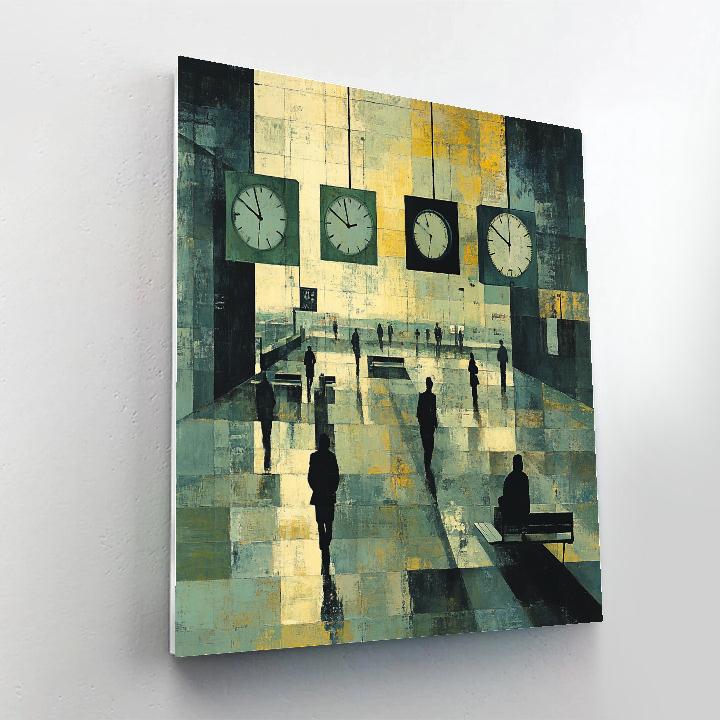 Picasso Inspired Cubist Train Station Paint by numbers kits