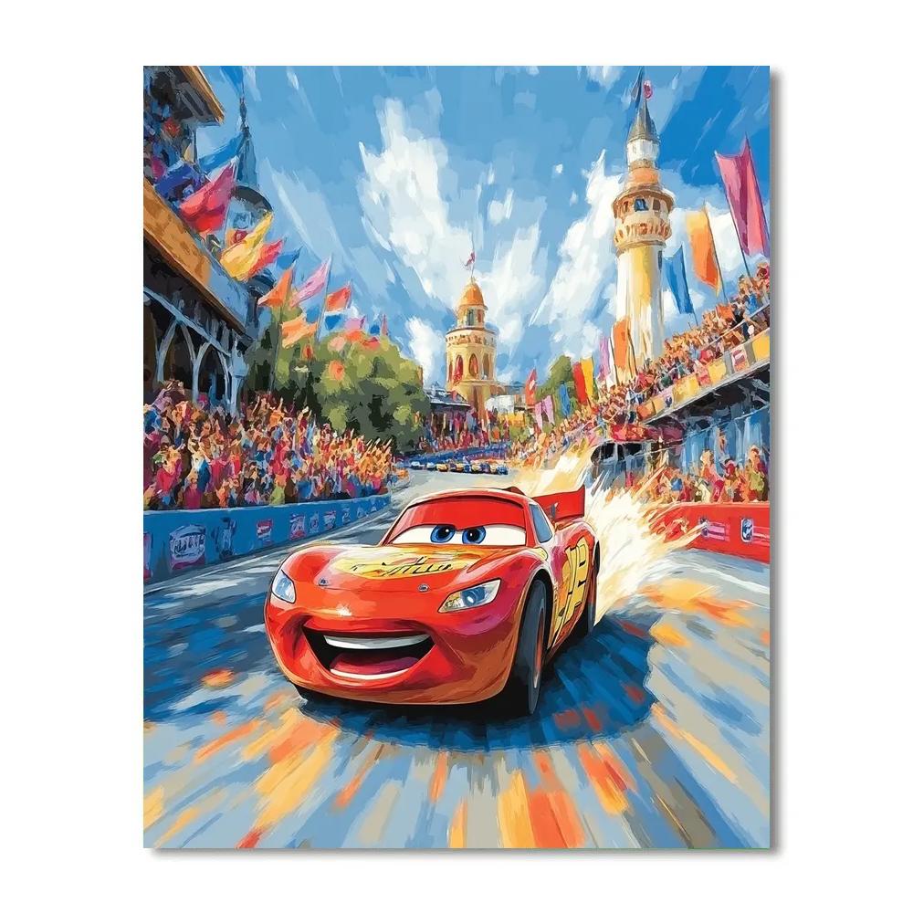 Lightning McQueen’s Adventure Race - Disney Inspired paint by color