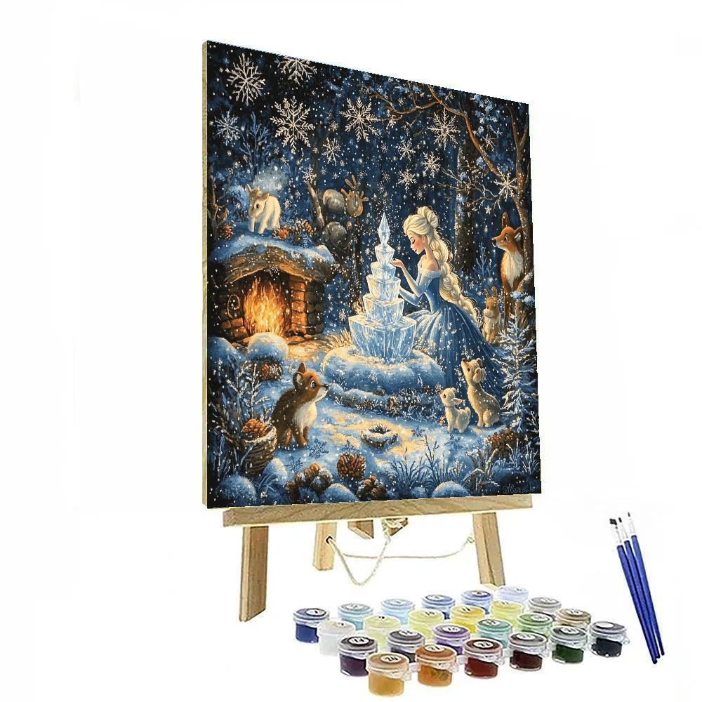 Elsa’s Winter Wonderland - Disney Inspired Number painting