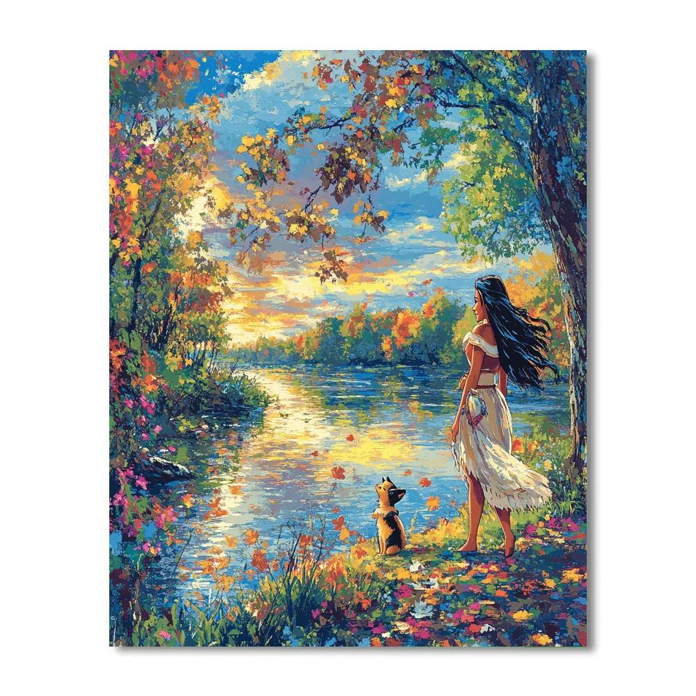 Pocahontas’s Nature Walk - Disney Inspired paint by color