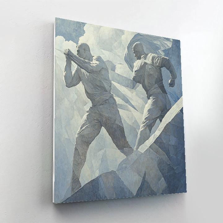 Michelangelo Inspired Marble Wrestlers Numbered painting kits