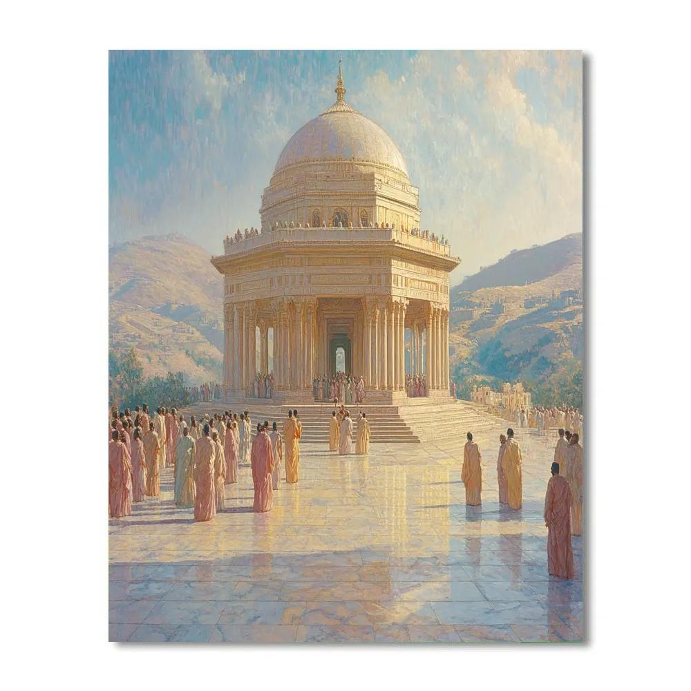 Raphael Inspired Temple Wedding Number painting