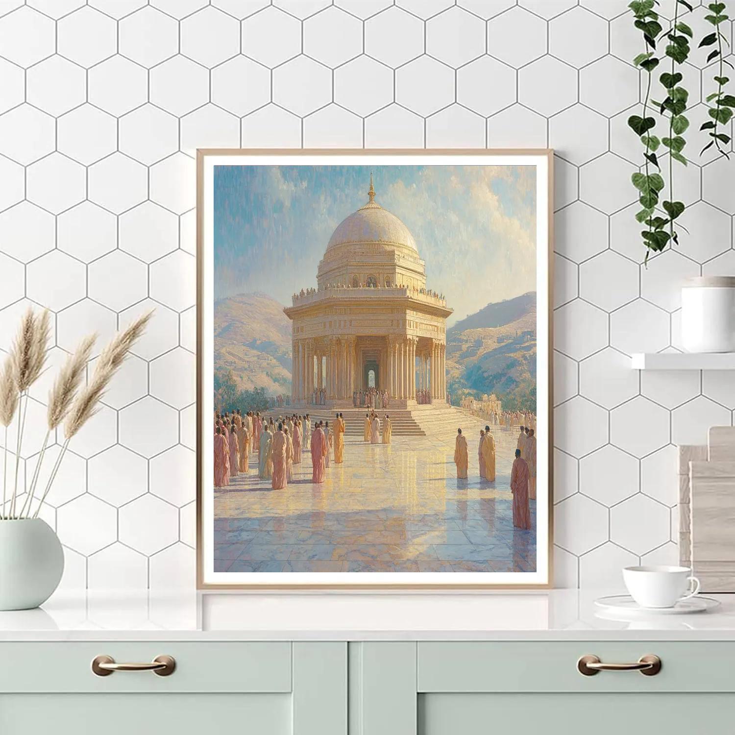 Raphael Inspired Temple Wedding Number painting