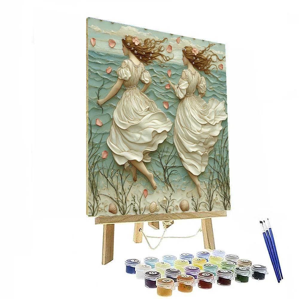 Botticelli Inspired Zephyr Roses Paint by numbers art