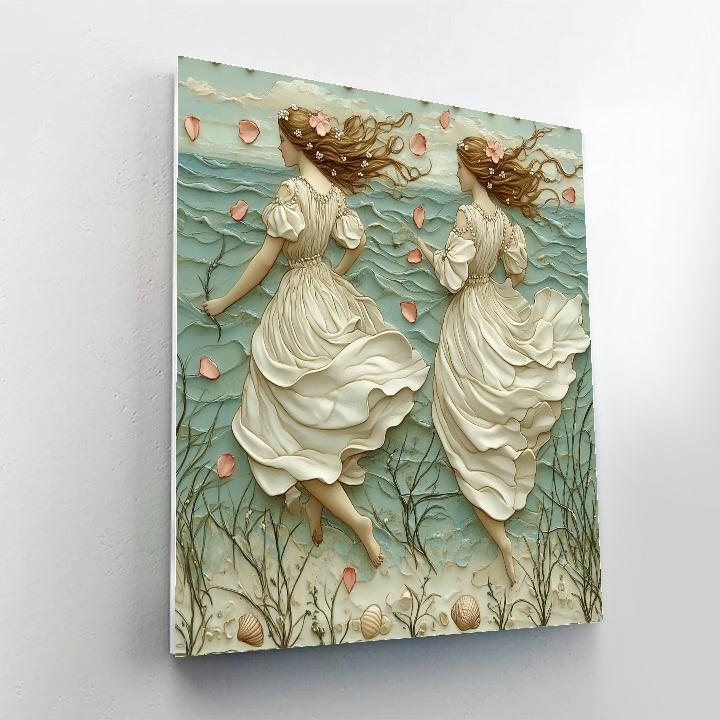 Botticelli Inspired Zephyr Roses Paint by numbers art