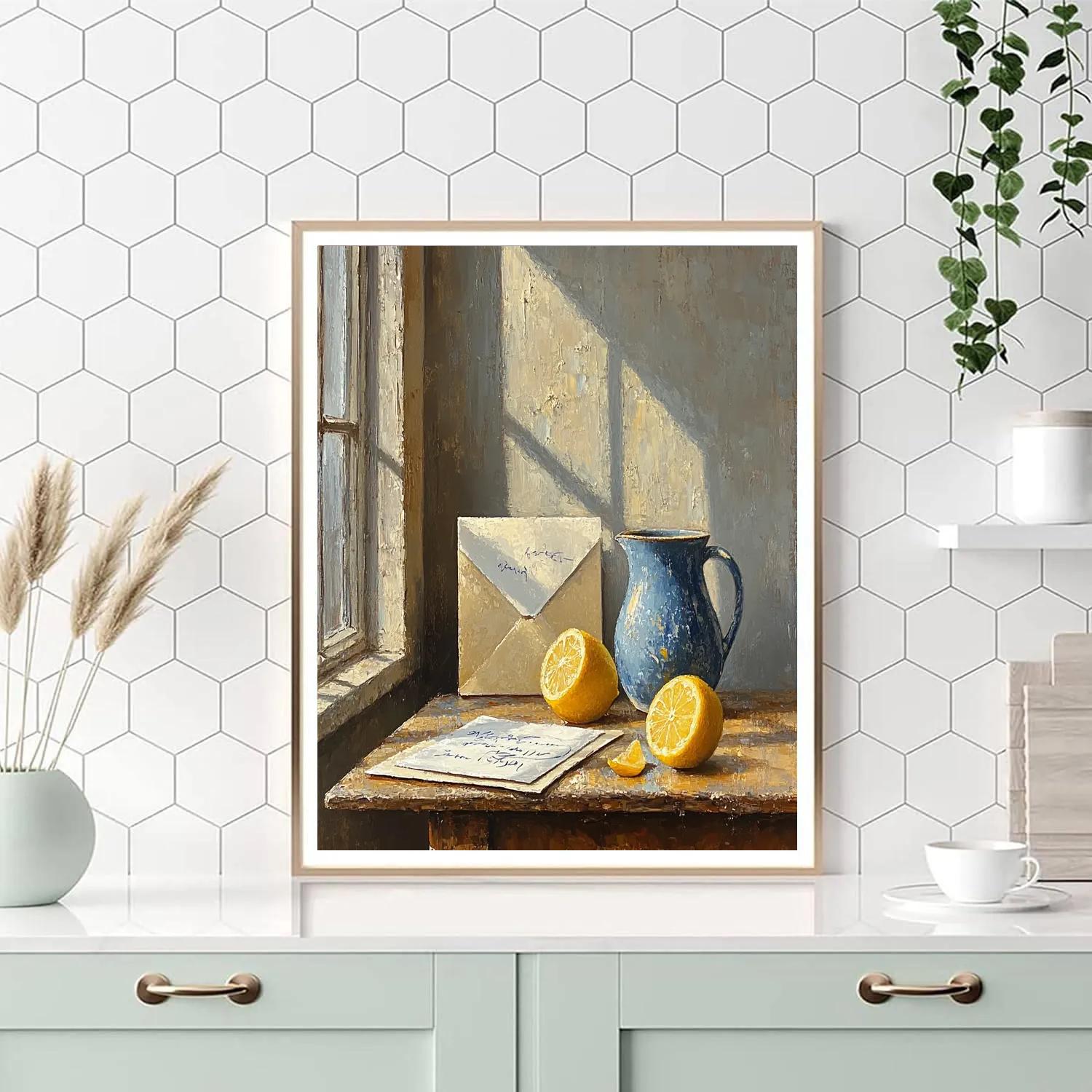 Vermeer Inspired Letter And Lemon Painting by numbers kit