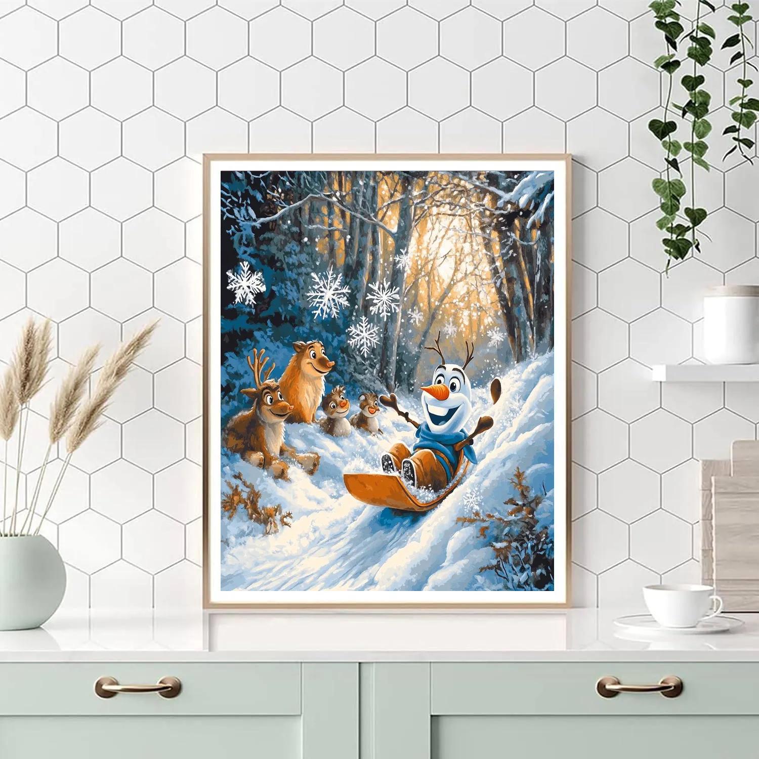 Olaf’s Frosty Fun - Disney Inspired paint by number
