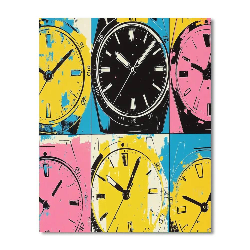 Andy Warhol Inspired Pop Watches painting number kit