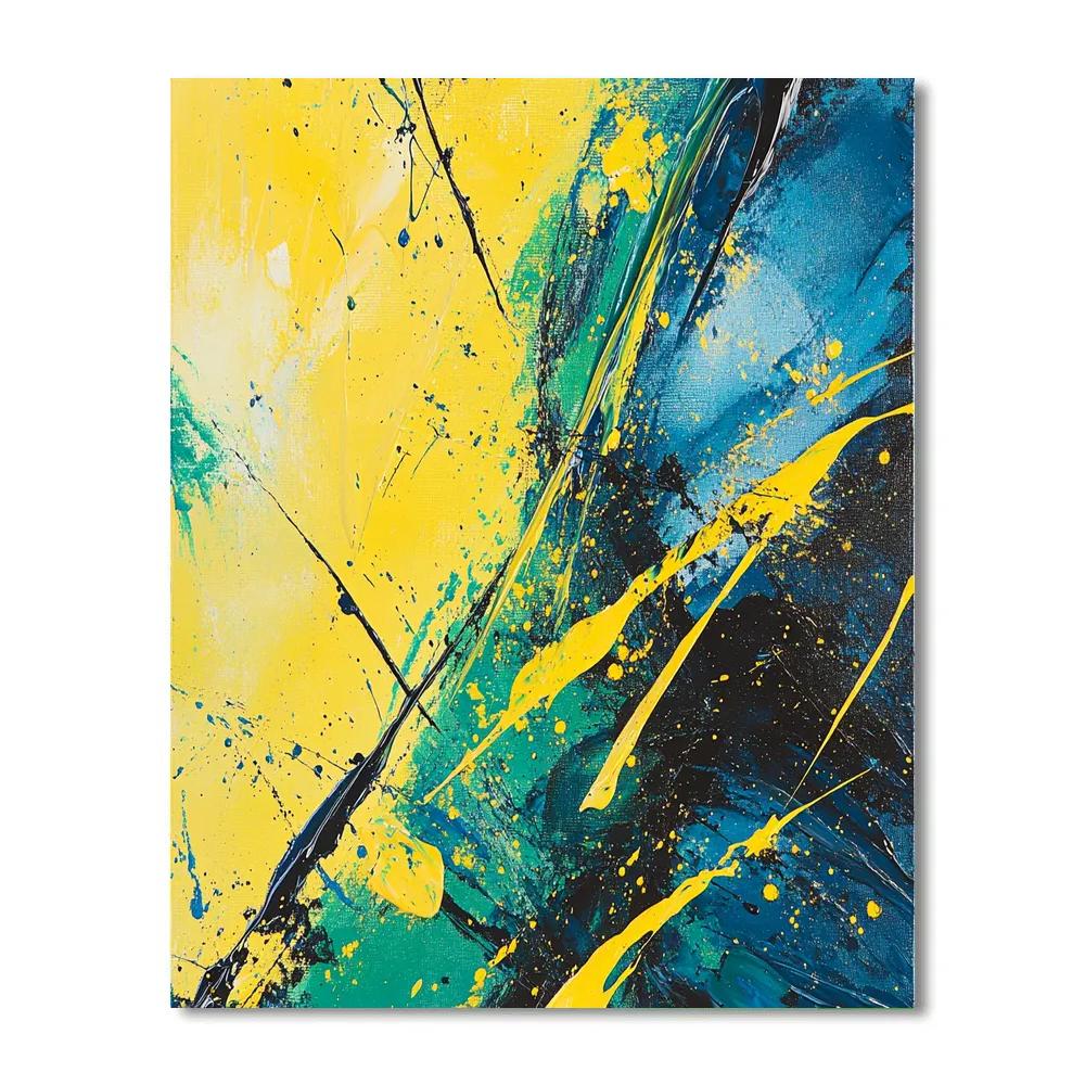 Jackson Pollock Inspired Aurora Drip Field Painting by numbers kit