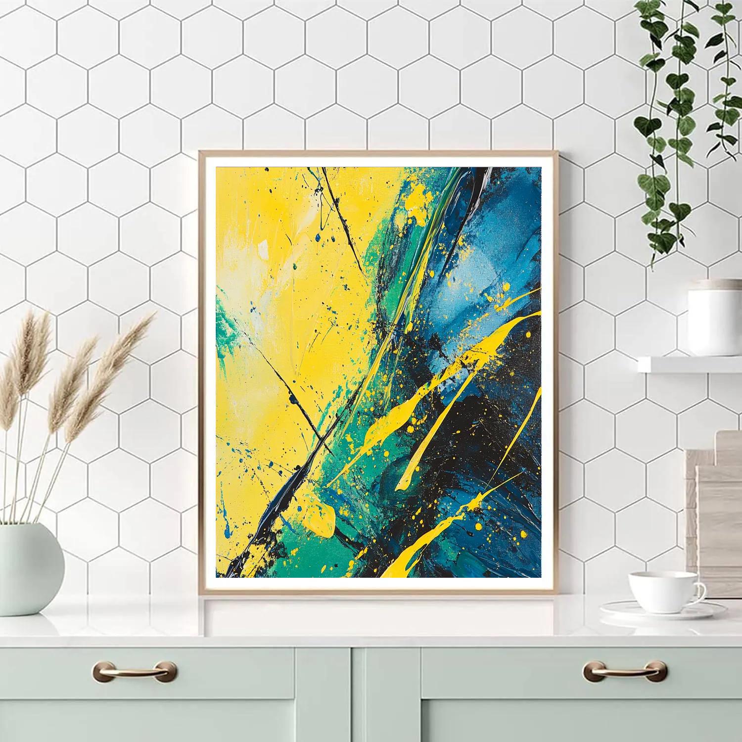 Jackson Pollock Inspired Aurora Drip Field Painting by numbers kit