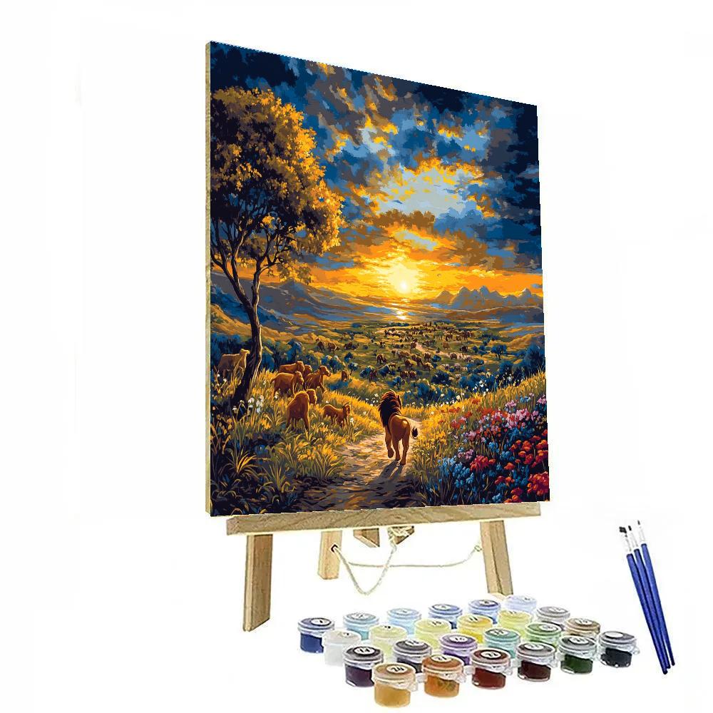 Simba’s Brave Journey - Disney Inspired Numbered painting kits