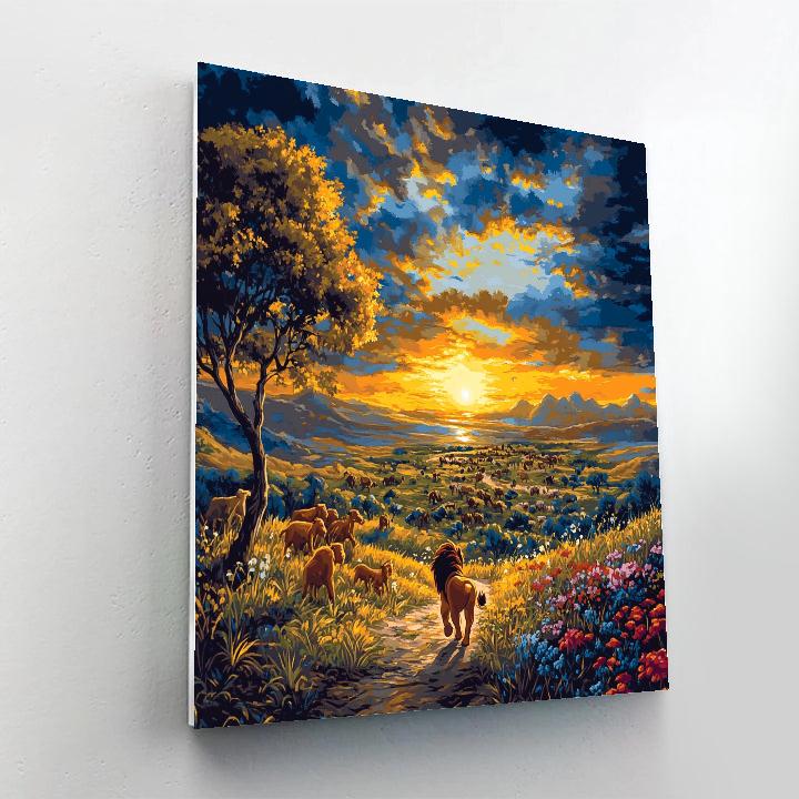 Simba’s Brave Journey - Disney Inspired Numbered painting kits