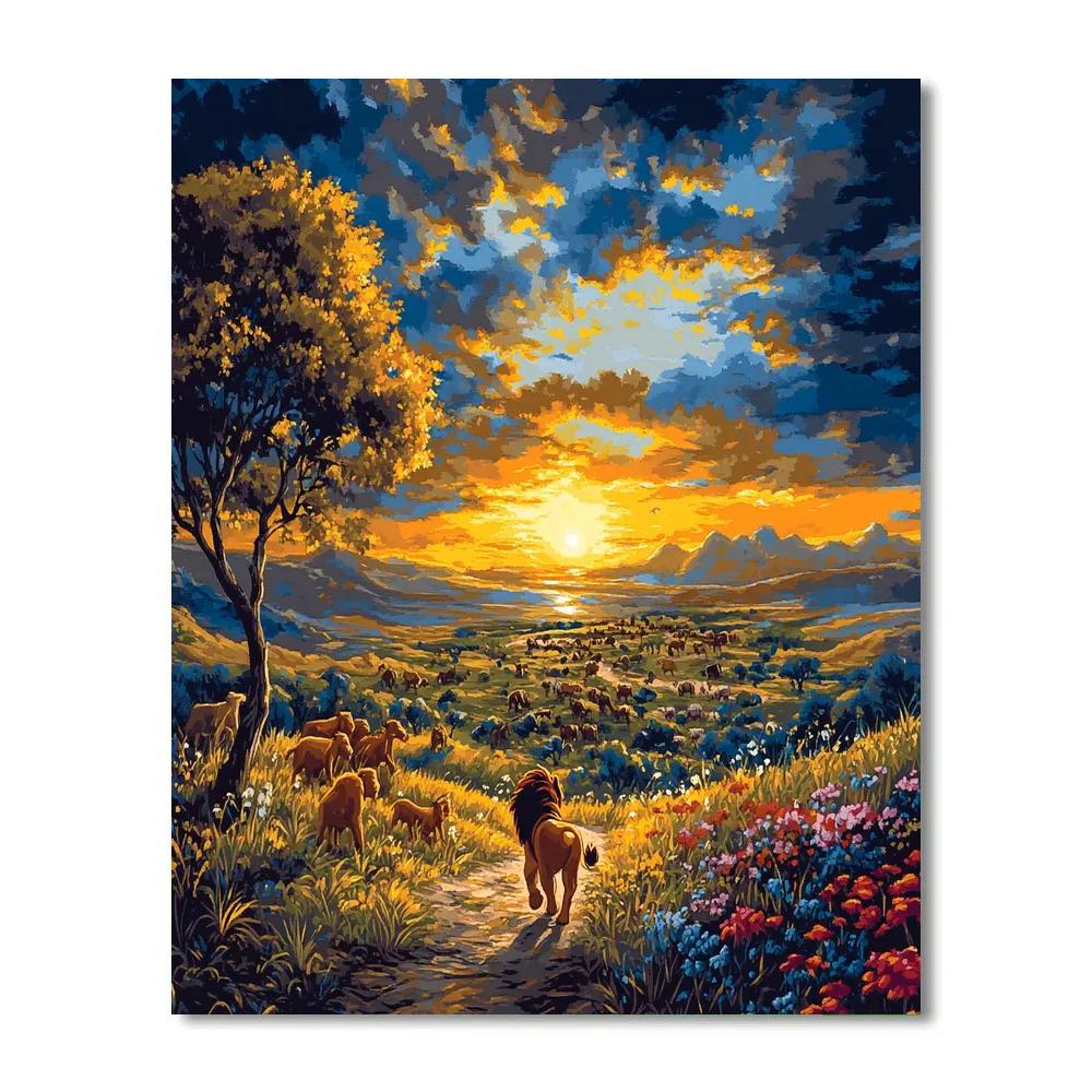 Simba’s Brave Journey - Disney Inspired Numbered painting kits