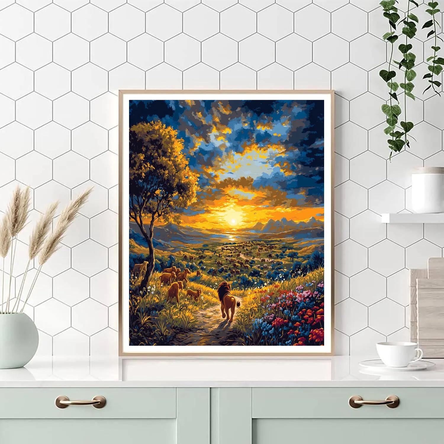 Simba’s Brave Journey - Disney Inspired Numbered painting kits