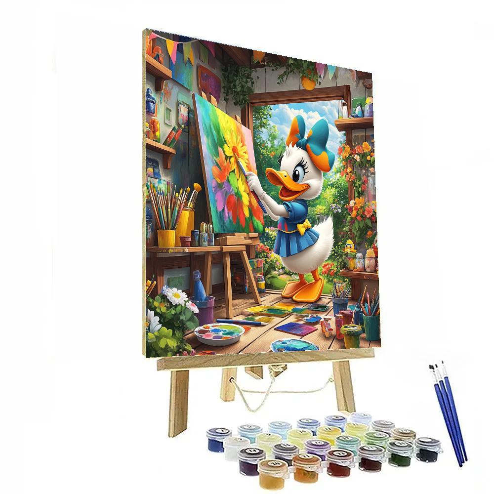 Daisy Duck’s Painting Day - Disney Inspired DIY paint by numbers