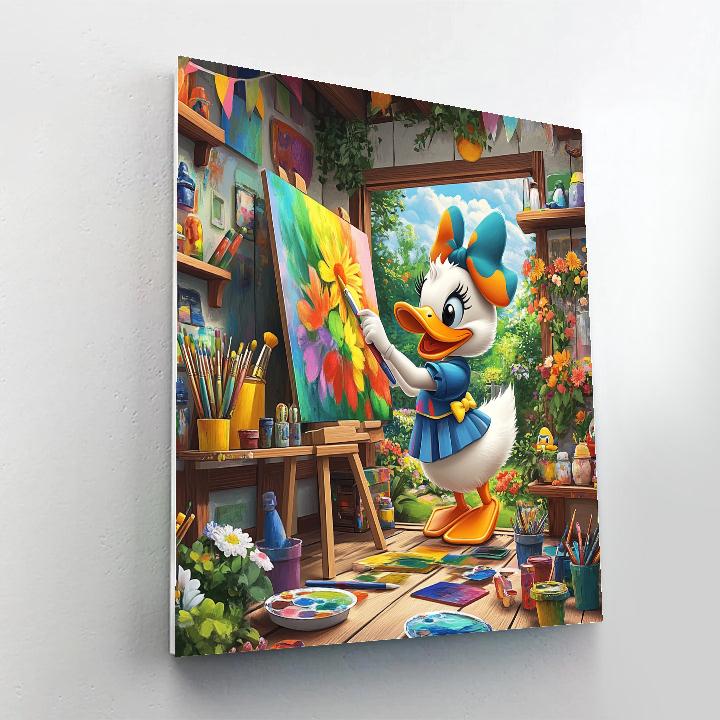 Daisy Duck’s Painting Day - Disney Inspired DIY paint by numbers