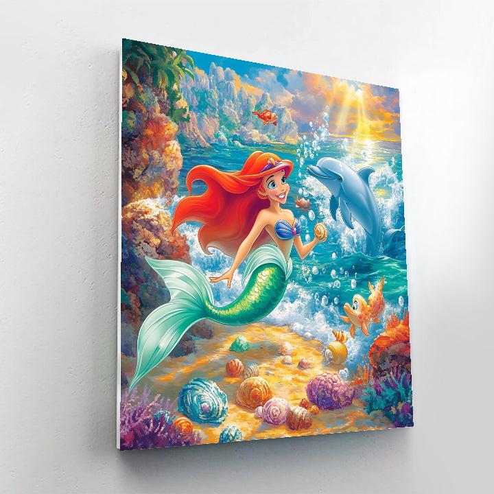 Ariel’s Shell-Finding Adventure - Disney Inspired Numbered painting kits