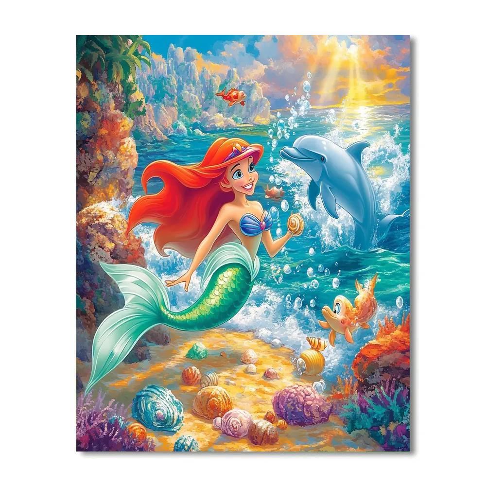 Ariel’s Shell-Finding Adventure - Disney Inspired Numbered painting kits
