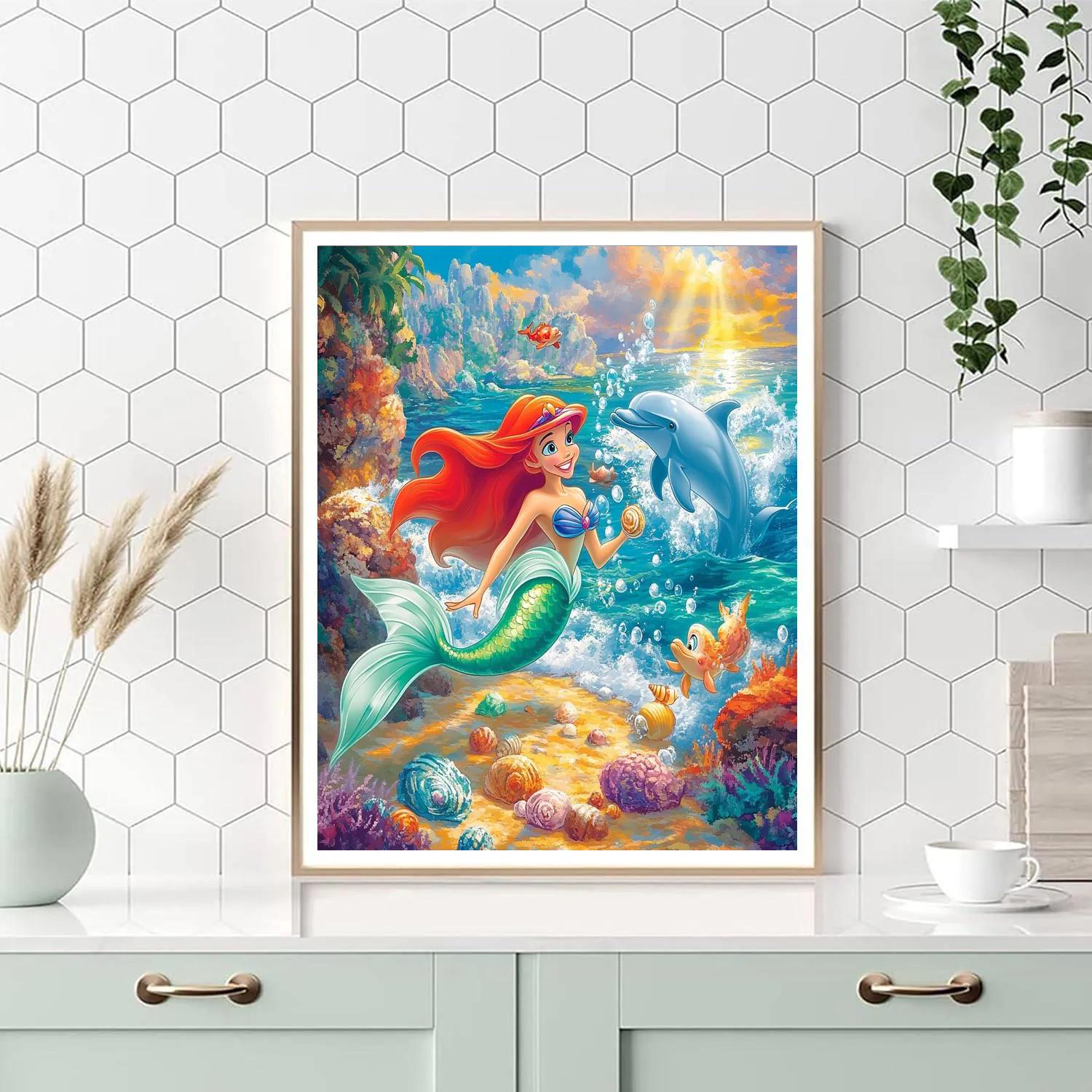 Ariel’s Shell-Finding Adventure - Disney Inspired Numbered painting kits