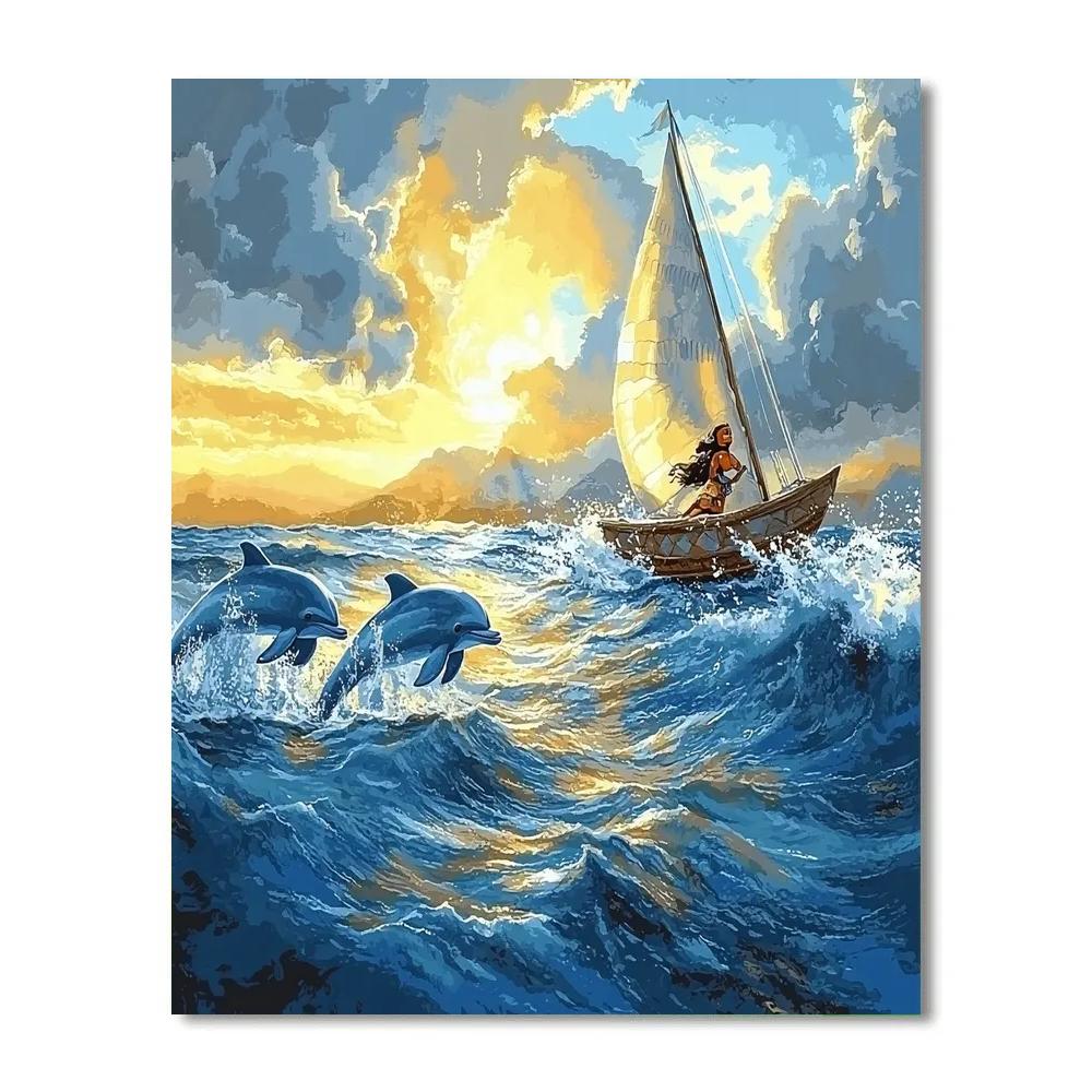 Moana’s Ocean Quest - Disney Inspired Number painting