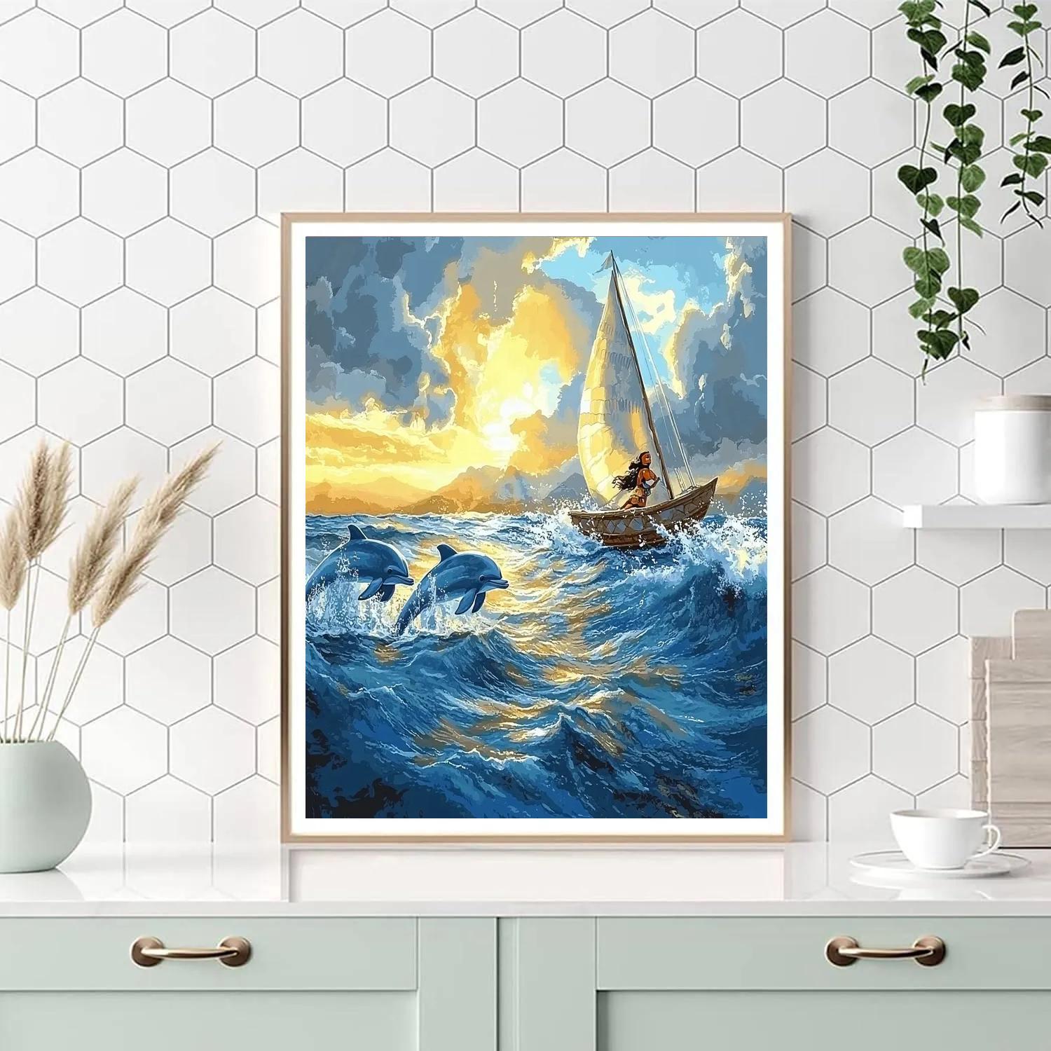 Moana’s Ocean Quest - Disney Inspired Number painting