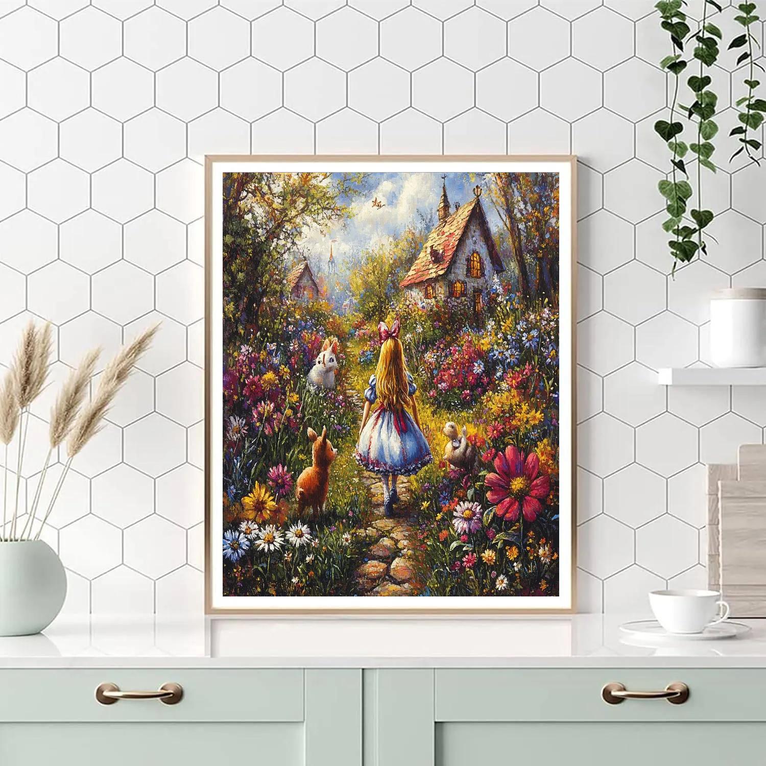 Alice’s Curious Exploration - Disney Inspired Number painting