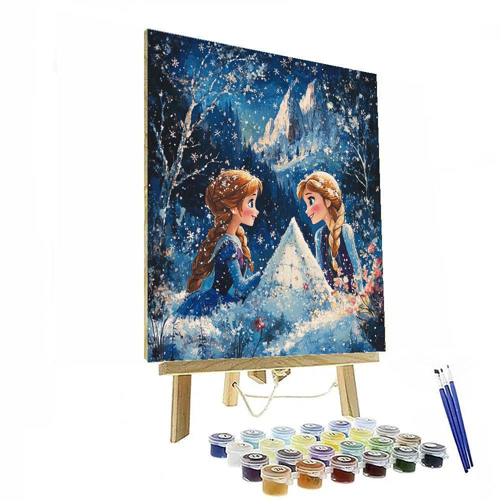 Elsa And Anna’s Sisterly Bond - Disney Inspired Paint by numbers kits