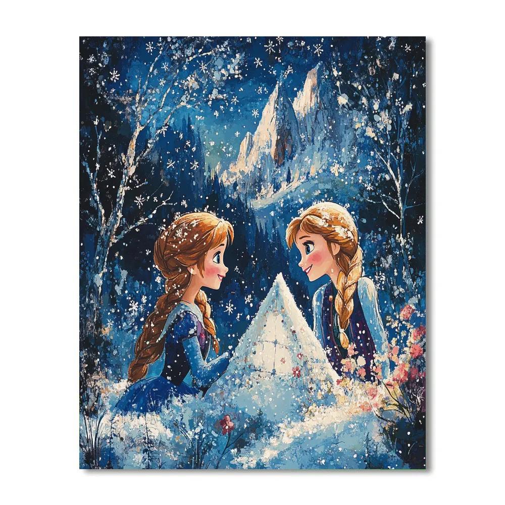 Elsa And Anna’s Sisterly Bond - Disney Inspired Paint by numbers kits