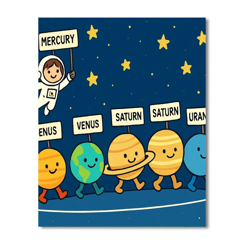 Solar System Playground Parade Numbered painting kits